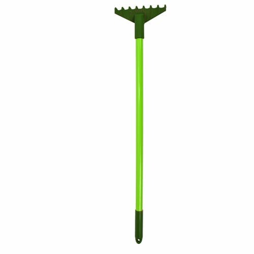 Plastic comb rake, children's, green, h. 70 cm|Esschert Design