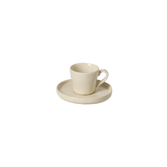 Coffee cup with saucer 0.09L, LAGOA, cream|Pedra|Costa Nova
