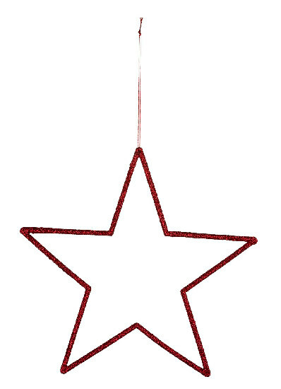 Star curtain, red, dia. 18cm|Ego Decor