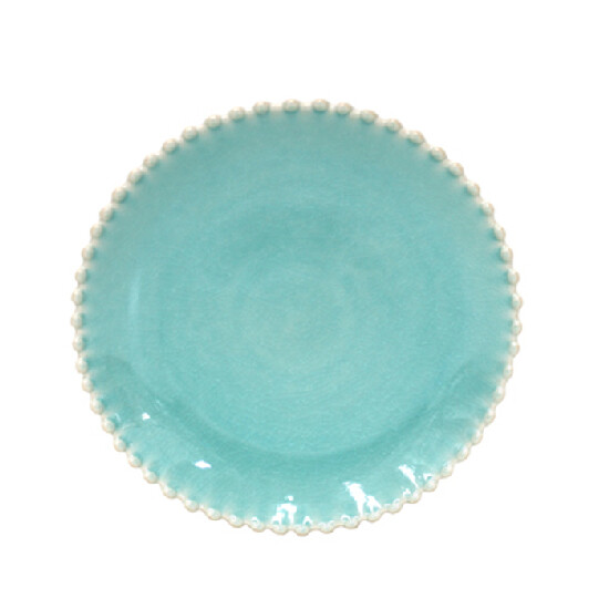 Dessert plate 22cm, PEARLAQUA, blue (turquoise) (SALE)|Costa Nova