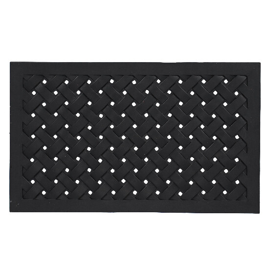 Gumová Rohožka "BEST FOR BOOTS" - s výpletem, obdelníková černá, 76 x 45,5 cm|Esschert Design