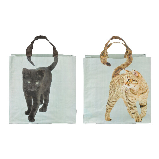 Taška nákupná Mačička, balenie obsahuje 2 kusy!|Esschert Design