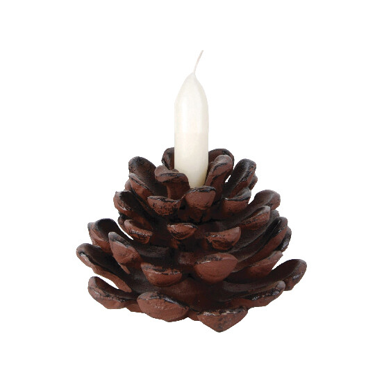 Candlestick Pine cone, cast iron|Esschert Design