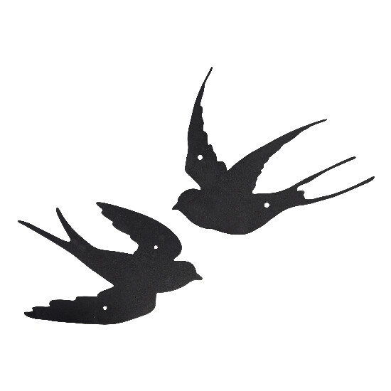 Nástenná dekorácia Letiaci vtáci, plech, balenie obsahuje 2 kusy!|Esschert Design