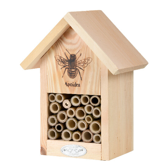 House for bees "BEST FOR BIRDS", light brown, 17 x 12 x 23 cm|Esschert Design