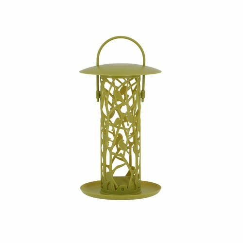 Bird feeder CHIFFCHAFF, hanging on tallow balls, 14x14x25cm, green|Esschert Design