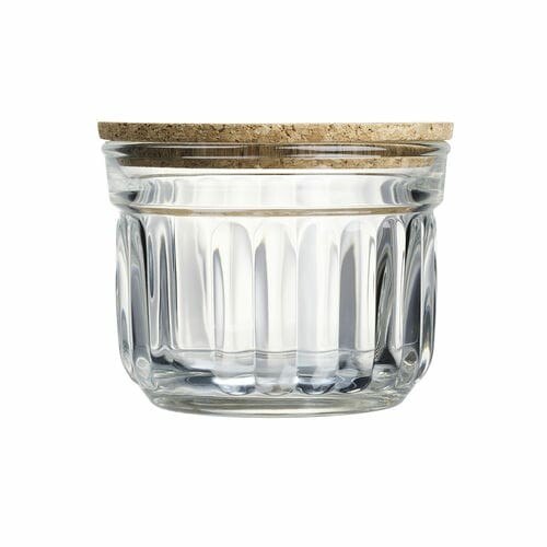 Glass|bowl with cork lid 0.29L, DELICE, set of 2, clear|La Rochere