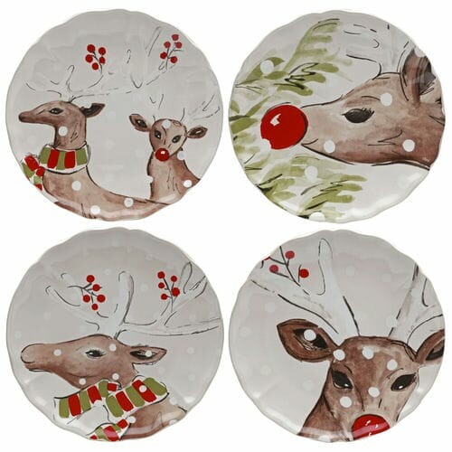 Tanier 27cm, DEER FRIENDS, biela, set 4ks|Casafina