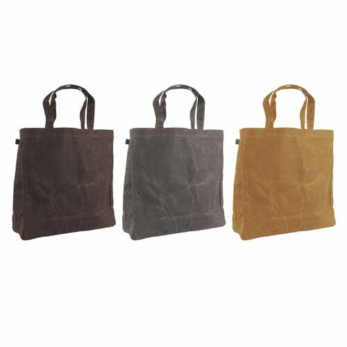 Waxed canvas shopping bag, 40x58cm, package contains 3 pieces!|Esschert Design