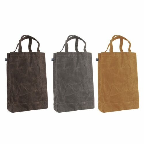 Waxed canvas shopping bag, 30x60cm, package contains 3 pieces!|Esschert Design