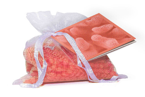 Scented bag ORGANZA, 7 x 7.5 x 3 cm, Coral|Boles d'olor