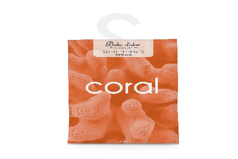 Perfume bag LARGE, paper, 12 x 17 x 0.3 cm, Coral|Boles d´olor