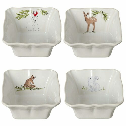 Miska zapekacia 12cm|0,36L, DEER FRIENDS, biela, set 4ks (DOPREDAJ)|Casafina