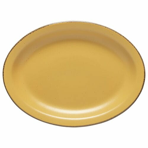 Oval tray 40x30cm POSITANO, yellow-sprinkled (SALE)|Casafina