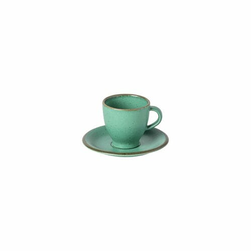 Coffee cup with saucer 0.08L POSITANO, green (SALE)|Casafina