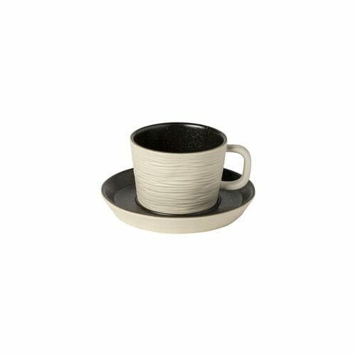 Tea cup with saucer 0.2L, NÓTOS, black|Latitude|Costa Nova