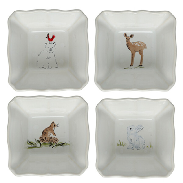 Miska zapékací|ramekin 10cm|0,15L, DEER FRIENDS, bílá, set 4ks (DOPRODEJ)|Casafina