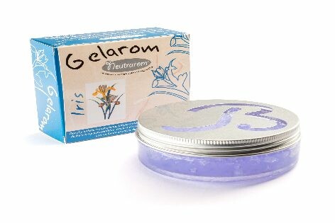 Gelarom scented balls in a jar, FOR ODOR NEUTRALIZATION, with the scent of Iris|Boles d'olor