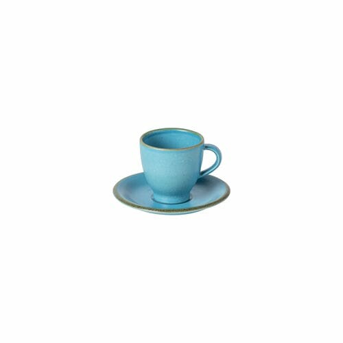 Šálek na kávu s podšálkem 0,08L POSITANO, modrá-kropenatá (DOPRODEJ)|Casafina