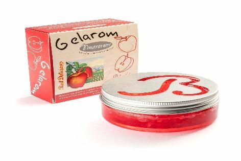 GELAROM scented balls in a jar, FOR ODOR NEUTRALIZATION, with the smell of Red Delicious|Boles d'olor