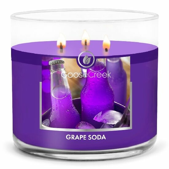 Sviečka 0,41 KG GRAPE SODA, aromatická v dóze, 3 knôty | Goose Creek