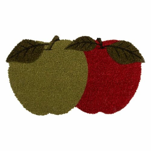Coconut fiber mat JABLKA, 74x42cm, green/red|Esschert Design