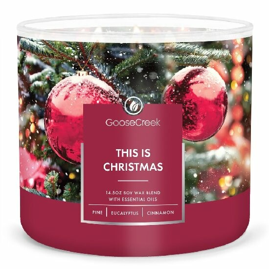 Candle 0.41 KG THIS IS CHRISTMAS, aromatic in a jar, 3 wicks|Goose Creek