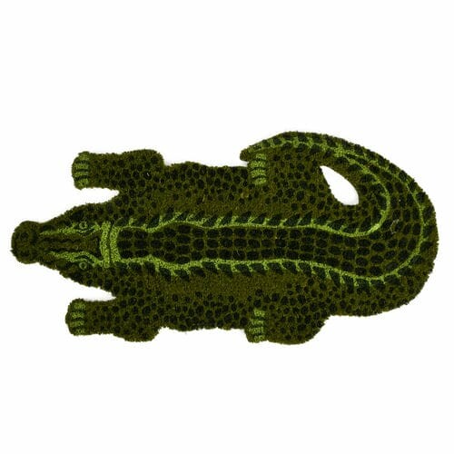 Coconut fiber mat CROCODILE Alligator, 77x37cm, green|Esschert Design