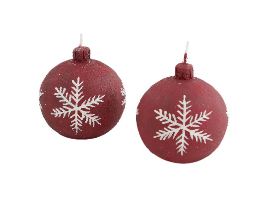 VZ 2014 Candle decoration red, box 2 pcs