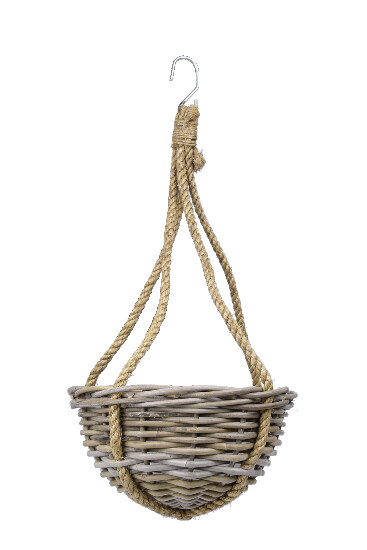 Hanging basket with rope and hook, gray, M (SALE)|Van Der Leeden 1915