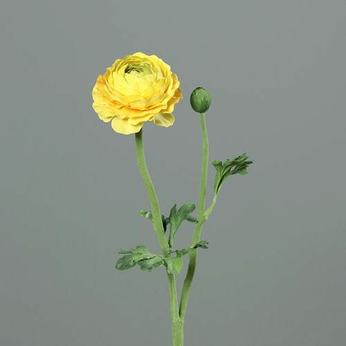 Květina umělá Pryskyřník květ/poupě, žlutá, 50cm|Ego Dekor