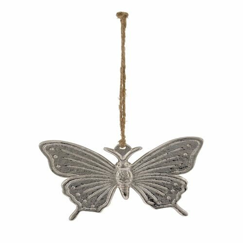 Curtain Butterfly, silver, 10.7x0.6x7.9ccm (SALE)|Ego Dekor