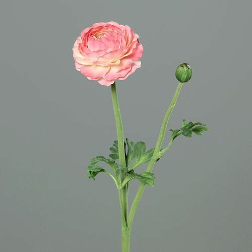 Sztuczny kwiat Jaskier/pączek, różowy, 50cm|Ego Dekor