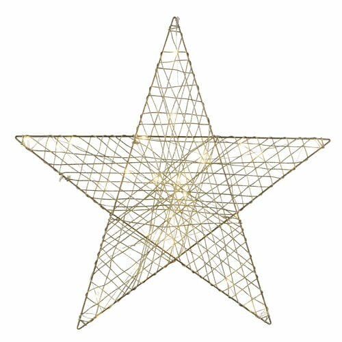 Hvězda LED,50LED, baterie 3xAA, zlatá, 70cm (DOPRODEJ)|Ego Dekor