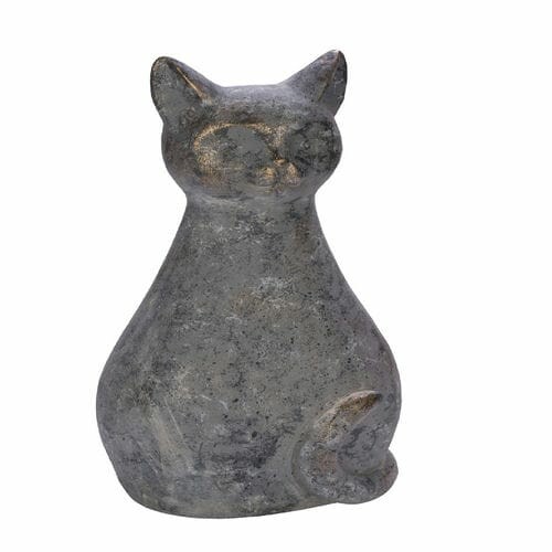 Decoration CAT MAGNESIA, magnesium, grey/gold, 38x30x79cm (SALE)|Ego Dekor