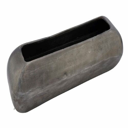 Bowl, aluminium, anthracite, 47x14x9.5cm (SALE)|Ego Dekor