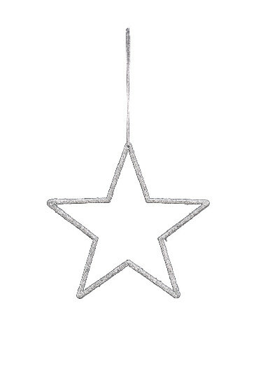 Star curtain, silver, 12x12cm *|Ego Dekor