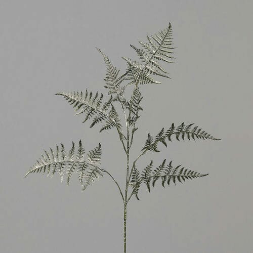 Sztuczna roślina/kwiat Paproć, złota z brokatem, 80cm|Ego Dekor
