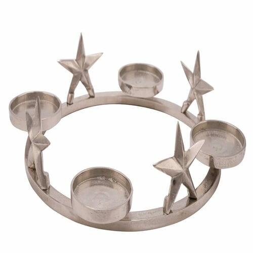 Advent candlestick, circular with stars, 40x40x12cm, pc|Ego Dekor