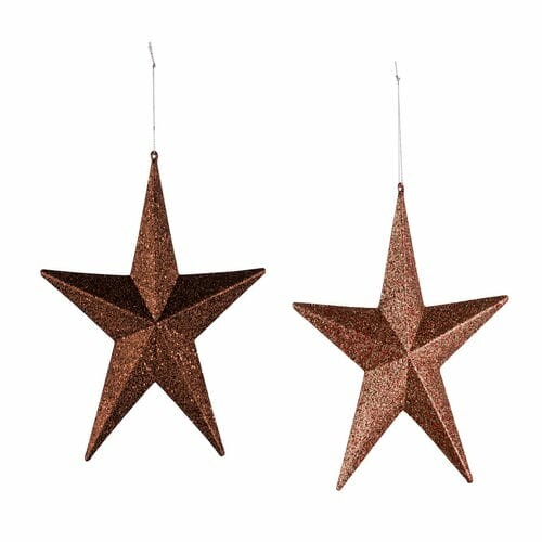 Star curtain 3D with glitter, 15.5x4x15.5cm, package contains 2 pieces! *|Ego Decor