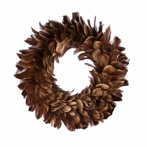 Wreath made of feathers, 45x45x4.5cm, pc|Ego Dekor