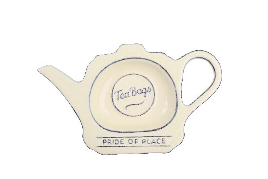 PRIDE OF PLACE tea bag holder, cream|TaG WoodWare