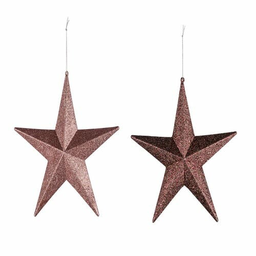 Star curtain 3D with glitter, 22.5x5x22.5cm, package contains 2 pieces! *|Ego Decor