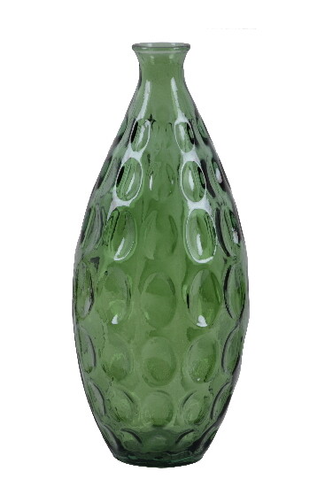 Recycled glass vase "DUNE", 38 cm, green (package includes 1 pc)|Vidrios San Miguel|Recycled Glass