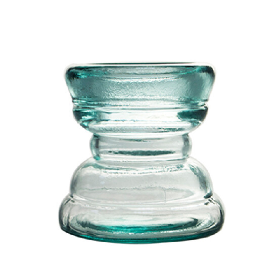 Recycled glass candlestick, 
