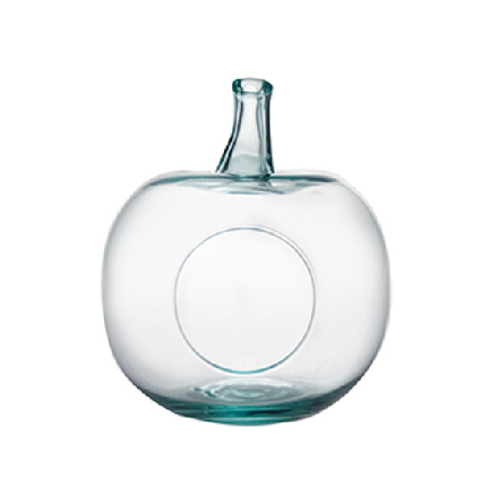 Aerarium APPLE from recycled glass, clear, 13x16 cm|Vidrios San Miguel|Recycled Glass