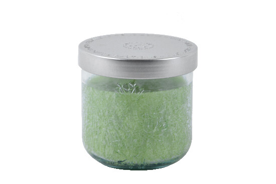 Scented candle in a recycled glass jar with dandelion Nettle 9 x 9 cm (package includes 1 pc)|Vidrios San Miguel|Recycled Glass