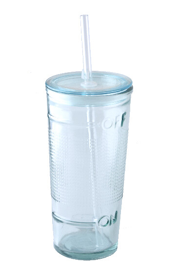 VIDRIOS SAN MIGUEL !RECYCLED GLASS! Poháre z recyklovaného skla OFF AND ON, GLASS TO GO, 0,5 L (balenie obsahuje 1ks)