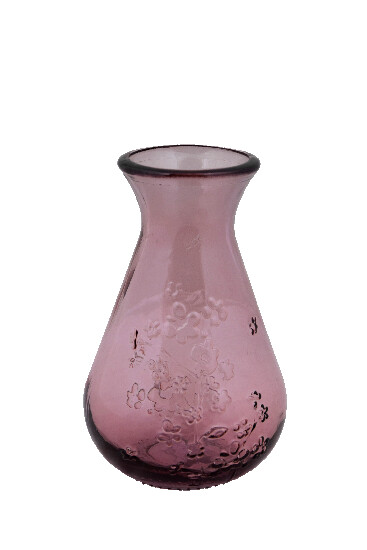 Recycled glass vase "FLORAL", 20 cm pink (SALE OF LAST PIECES) (SALE)|Vidrios San Miguel|Recycled Glass