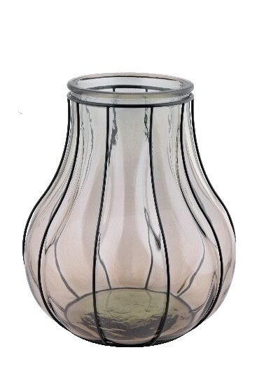 Recycled glass vase "FUSION", 30 cm bottle brown (package includes 1 pc)|Vidrios San Miguel|Recycled Glass